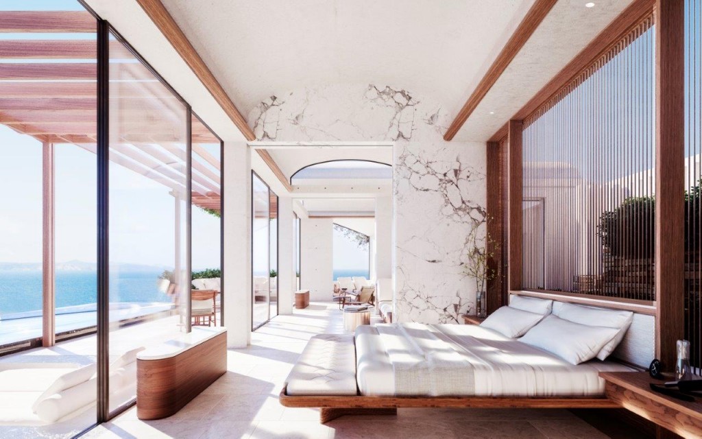 One&Only Kea Island_Bedroom Rendering