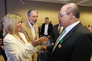 Brasília, 03.12.2019//Café da manhã para os empresários e autoridades do DF - 60 anos de Brasília, no Centro de Convenções Ulysses Guimarães.Na imagem a Secretária de Estado de Turismo do DF, Vanessa Mendonça e o Governador do DF, Ibaneis Rocha.Foto Luís Tajes/Setur-DF