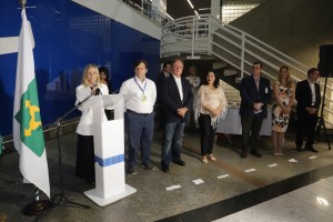 Brasília, 15.12.2019//A Secretária de Estado de Turismo do DF, Vanessa Mendonça, recebeu hoje no Aeroporto Internacional de Brasília Juscelino Kubitschek, a Ministra do Turismo do Paraguai, Sofia Montiel, sua comitiva e jornalistas daquele país. Estiveram presentes também ao evento de inauguração do voo da Latam que liga a capital Assunção à Brasília, o embaixador do Paraguai, Juan Angel, a Diretora da EMBRATUR, Katja Sophia Becker, o vice-presidente da Inframérica, Juan Djedjeian, o gerente da Latam em Brasília, Sílvio Nogueira, e o Sr. Ruy Coutinho, Secretário de Desenvolvimento do DF.Foto Luís Tajes/Setur-DF